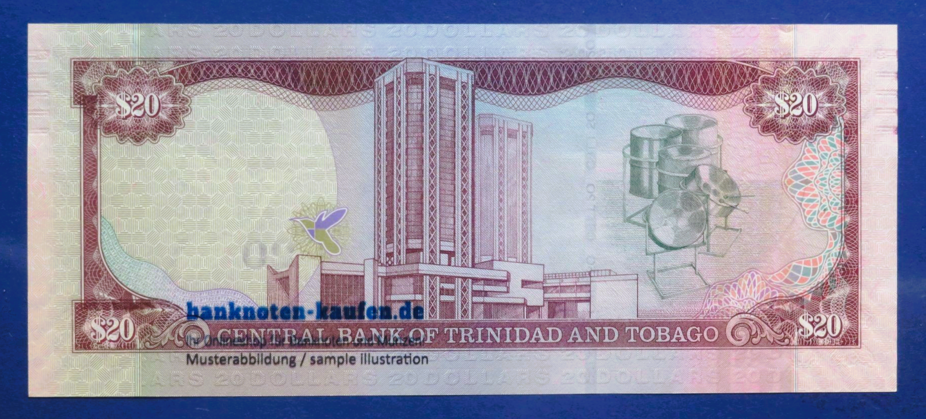 Trinidad and Tobago, 20 Dollars, 2006 (2017), uncirculated (UNC), P-49c