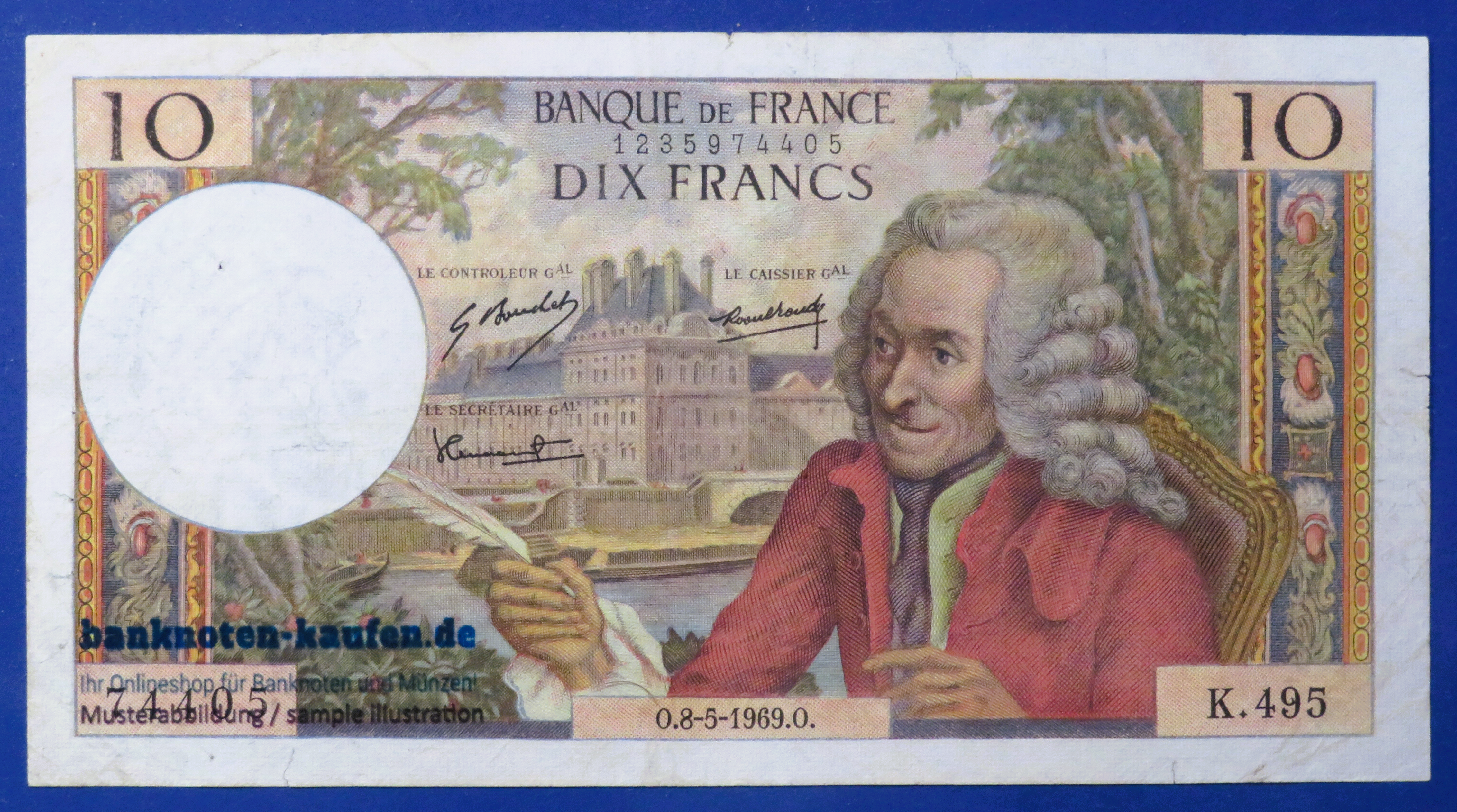 France, 10 Francs, 1969, circulated (USED / F+), P-147