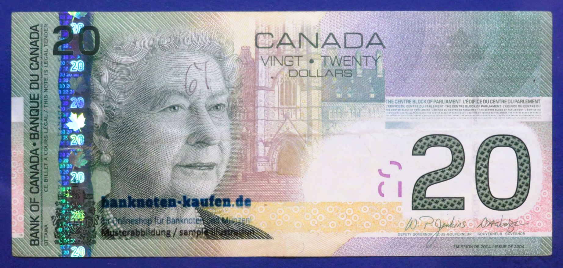 Canada, 20 Dollars, 2004, circulated (USED / VF), P-104a
