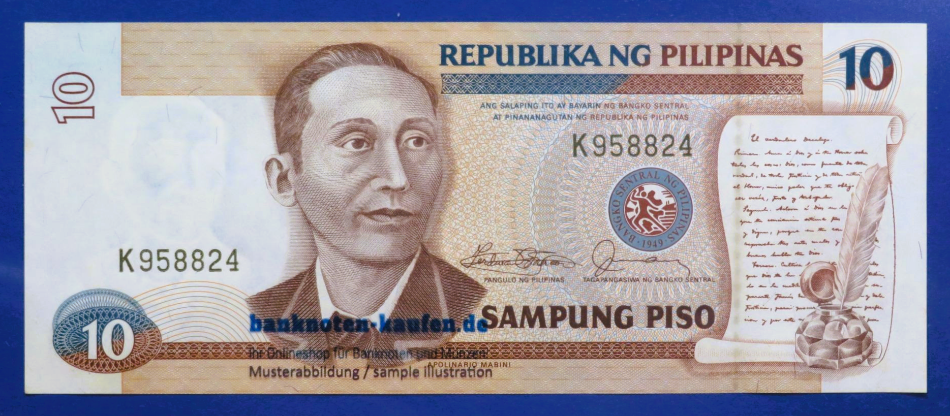 Philippines, 10 Piso, ND (1985-94), uncirculated (UNC), P-169a