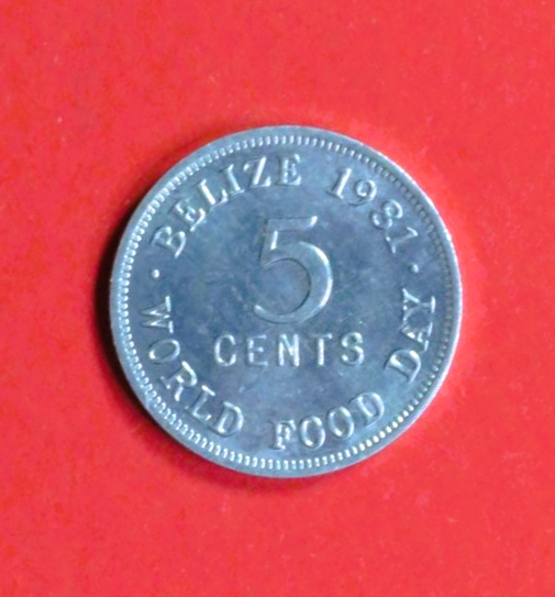 Belize:  5 Cents, 1981, circulated (used / xf), FAO issue