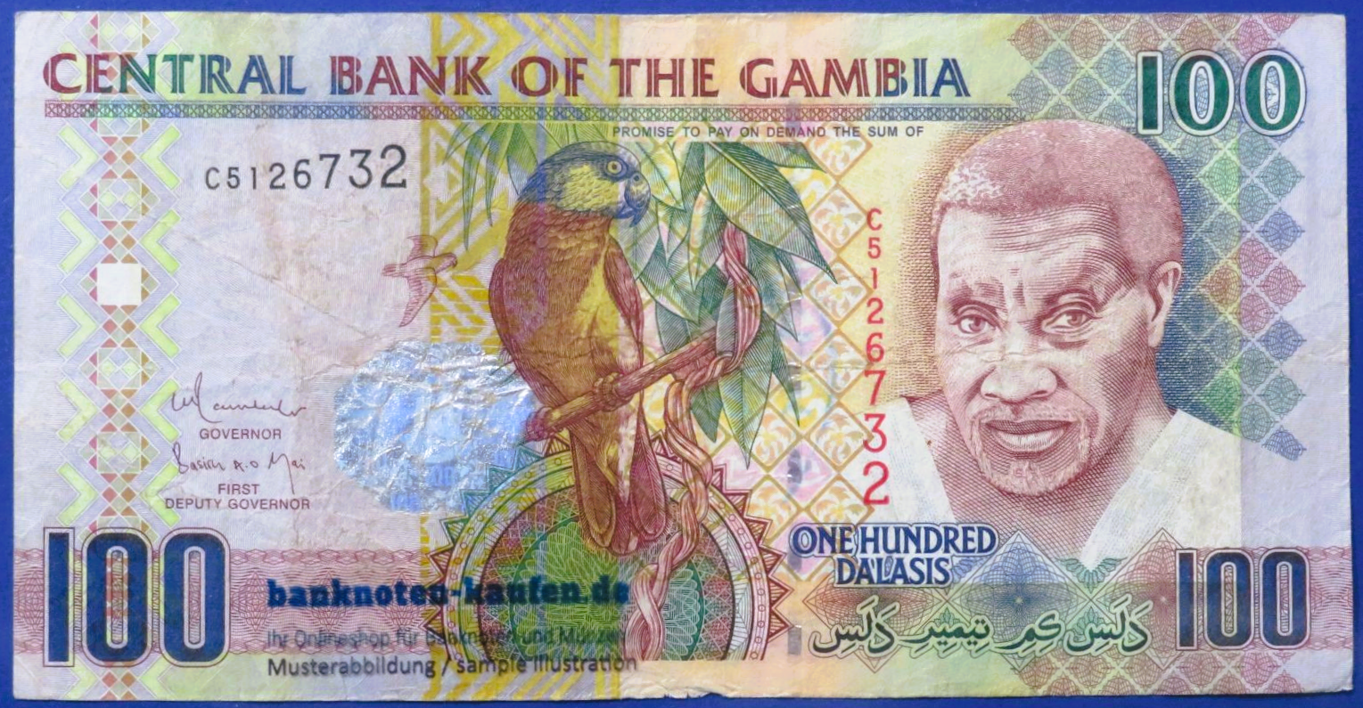 Gambia, 100 Dalasis, 2006ND, circulated (USED / VF), P-29b