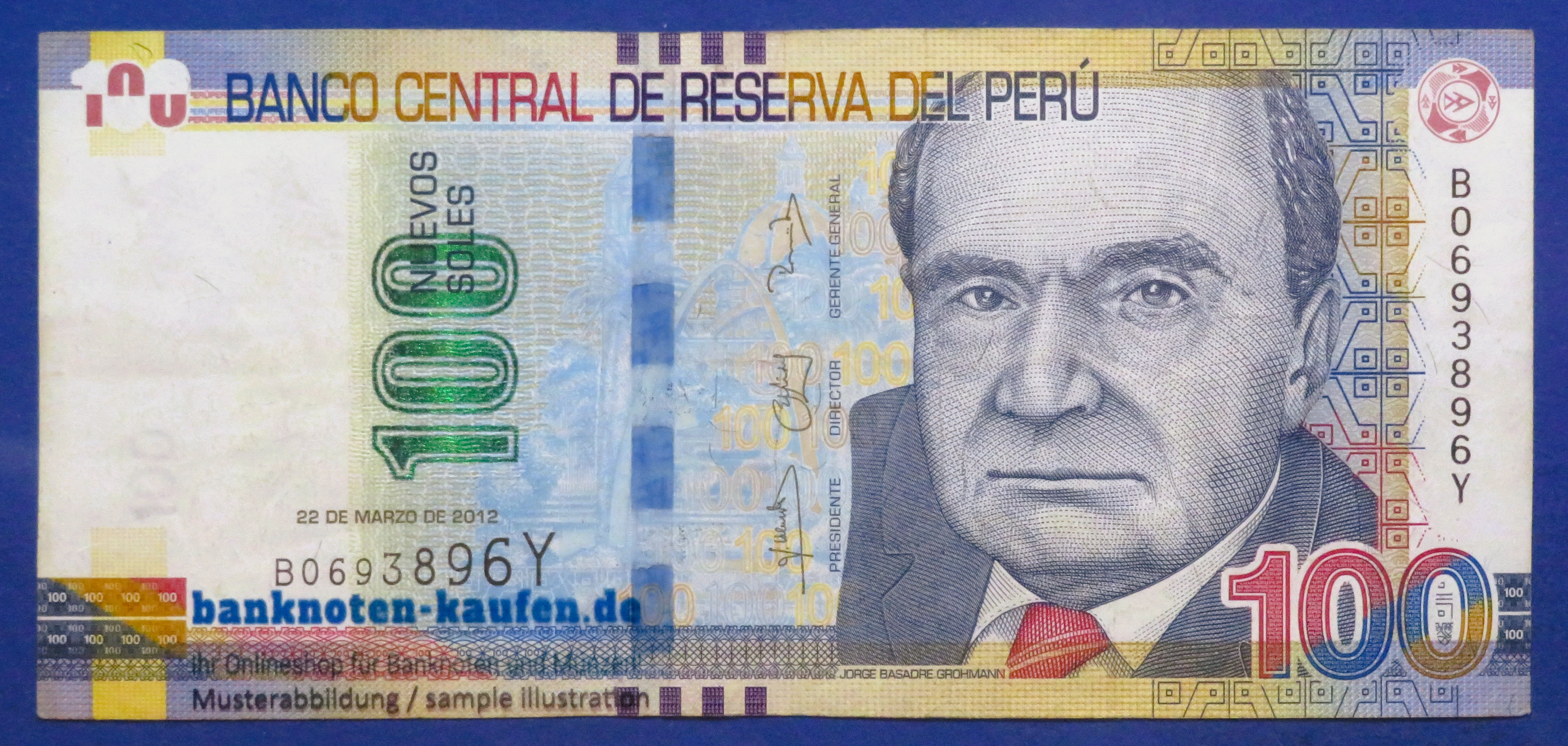 Peru, 100 Nuevos Soles, 2012, circulated (USED / VF), P-190