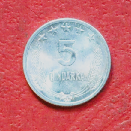 Albanien: 5 Qindarka, 1964, gebraucht (USED / ss), #39