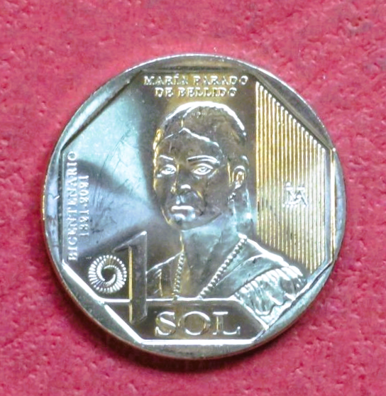 Peru, commemorative coin, 1 Sol, 2020, uncirculated (UNC), "M. P. de Bellida"
