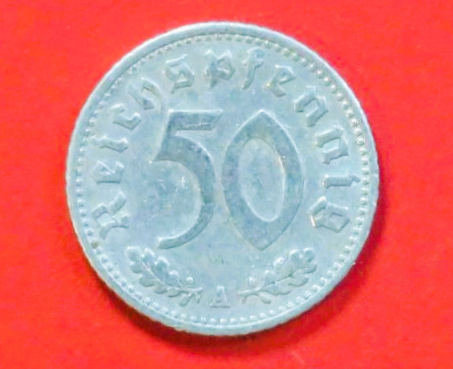 Deutsches Reich: 50 Reichspfennig, 1935, gebraucht (used / ss), # 79