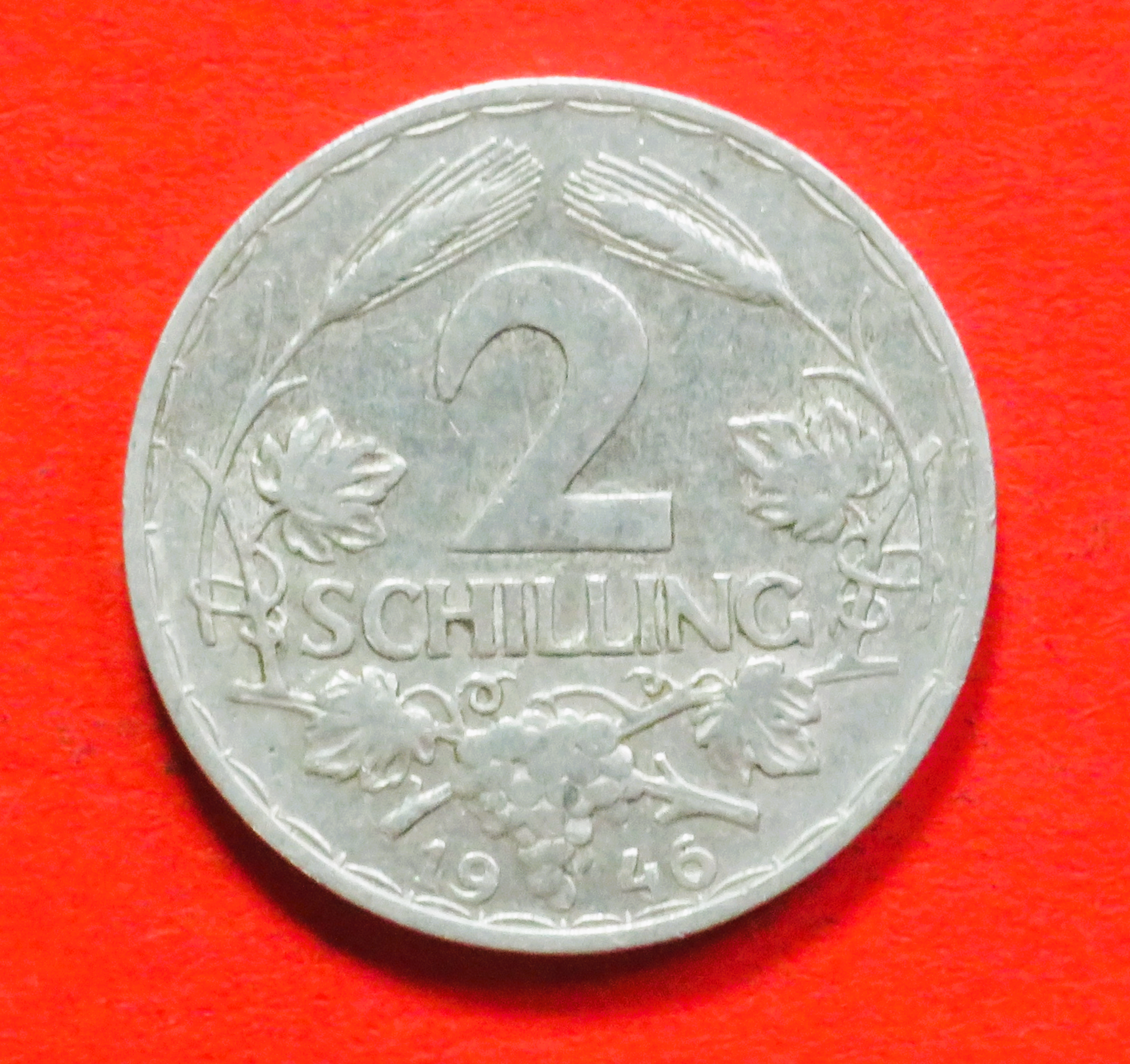 Österreich:  2 Schilling, 1946-1952, gebraucht (used / ss+), # 71
