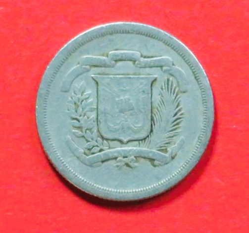 Dominikanische Republik: 25 Centavos, 1978-1981, gebraucht (used / s), # 39