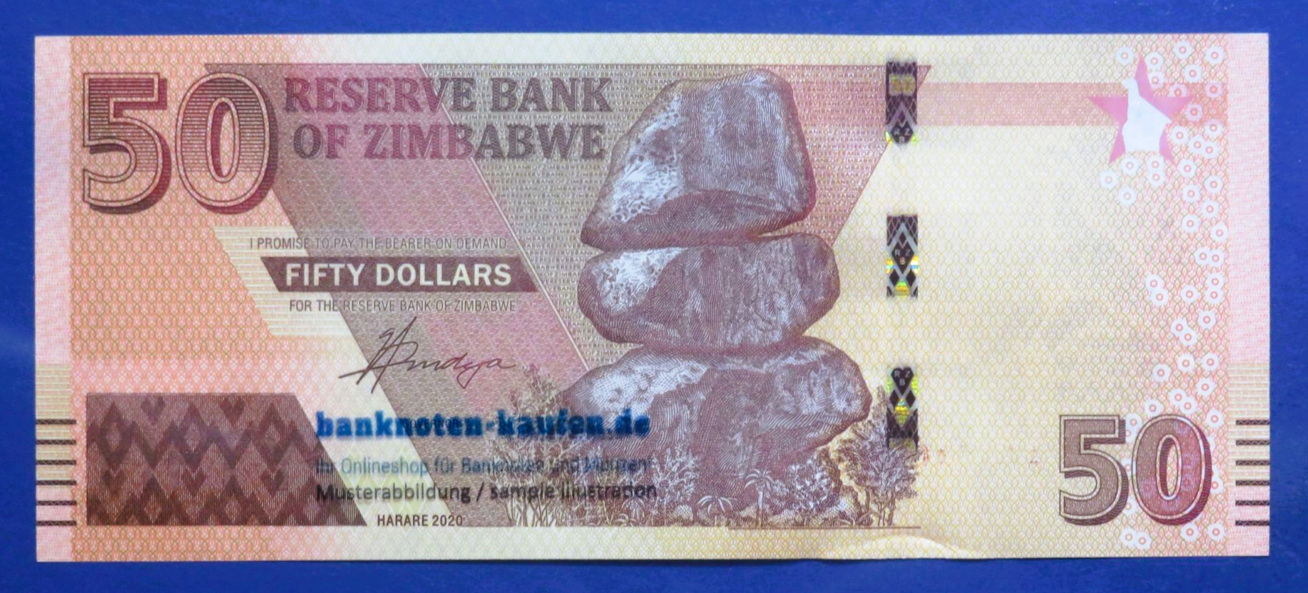 Zimbabwe, 50 Dollars, 2020, uncirculated (UNC), P-105a