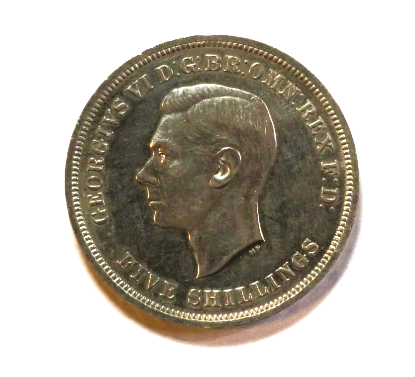 Great Britain - EZM 9: 5 Shillings-coin, 1951, circulated (USED / vf), Commemorative issue George VI