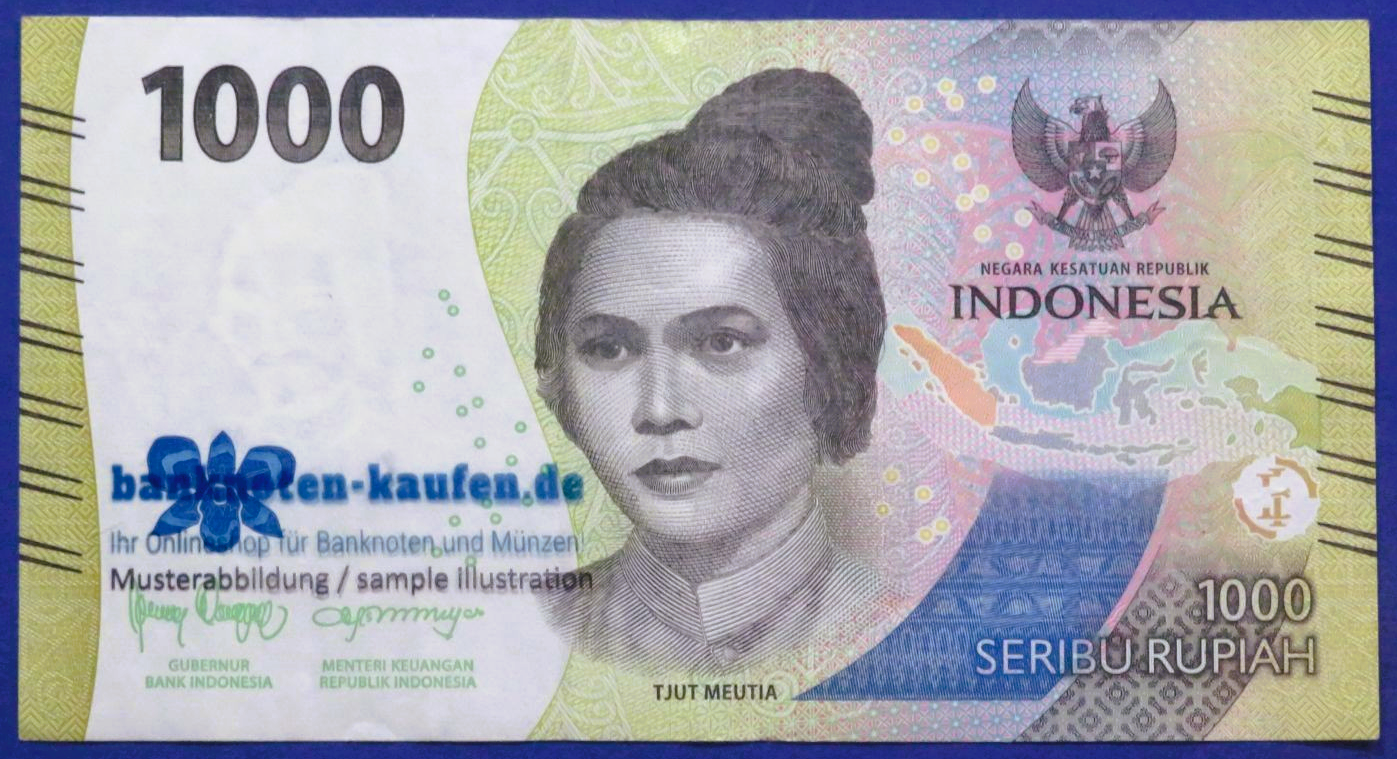 Indonesia - 1,000 Rupiah, 2022, circulated (USED / VF), P-162