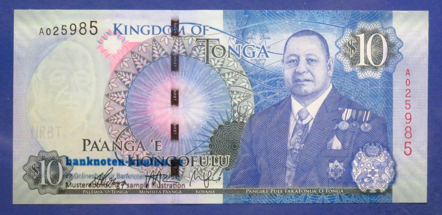 Tonga, 10 Pa`anga, 2015ND, uncirculated (UNC), P-46