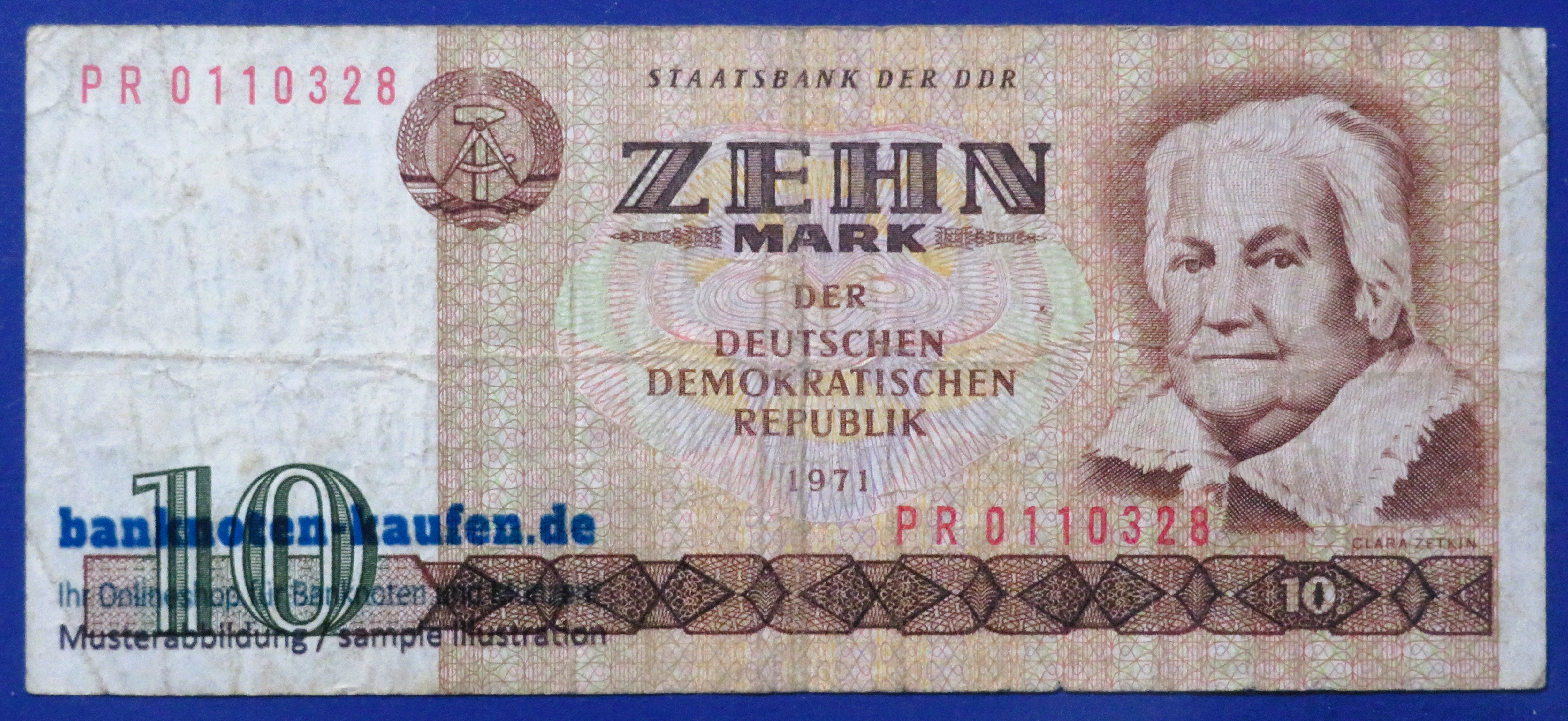 Germany-Democratic Republic (GDR), 10 Mark, 1971, circulated (USED / F), P-28b