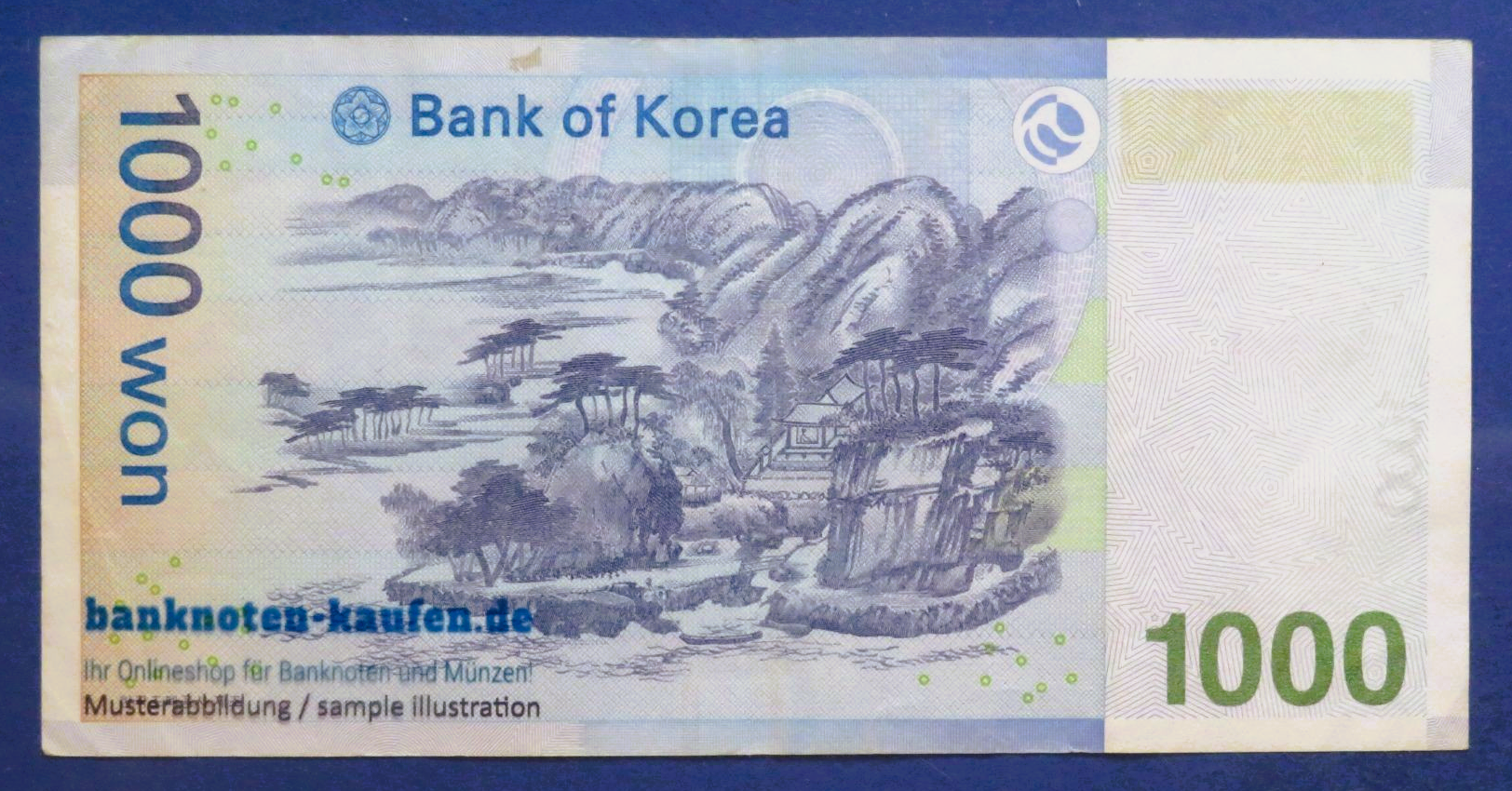 South Korea - 1,000 Won, 2007ND, circulated (USED / VF), P-54