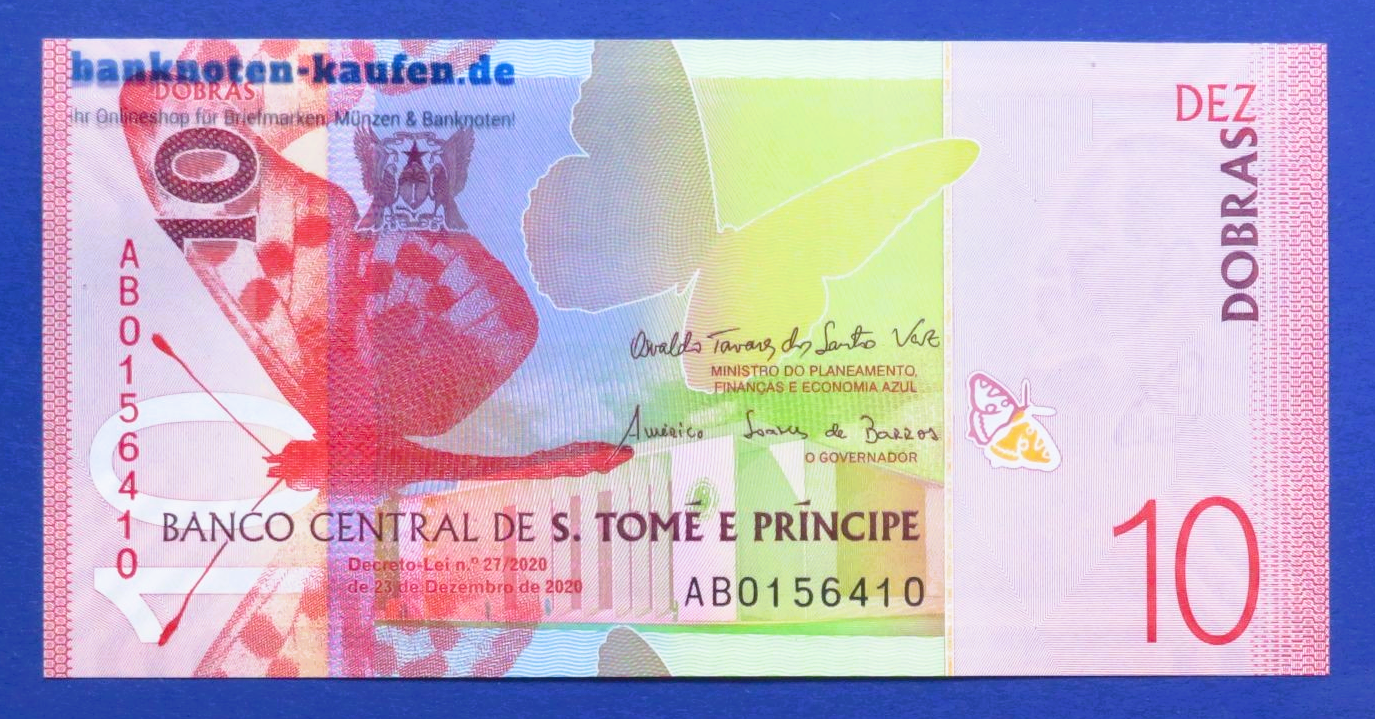Saint Thomas & Prince, 10 Dobras, 2020, uncirculated (UNC), P-77