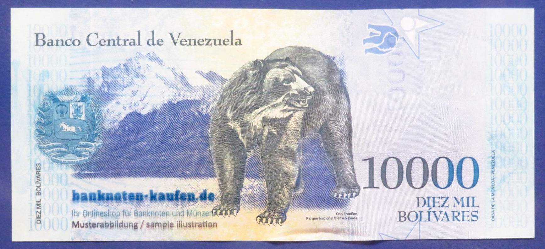 Venezuela, 10.000 Bolivares fuerte, 2017, kassenfrisch (UNC), P-98
