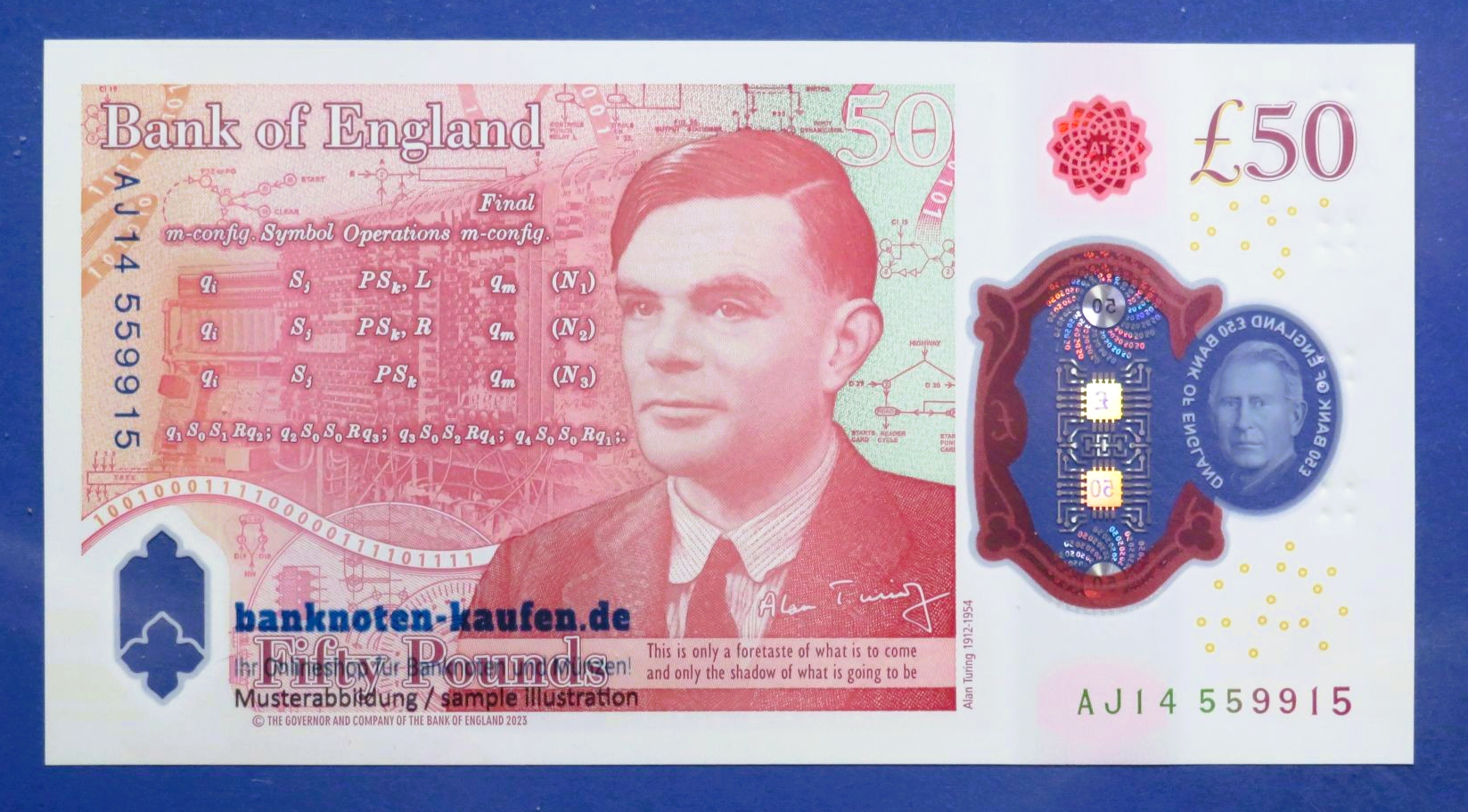 Great Britain, 50 Pounds, 2023, uncirculated (UNC), Polymer, King Charles III