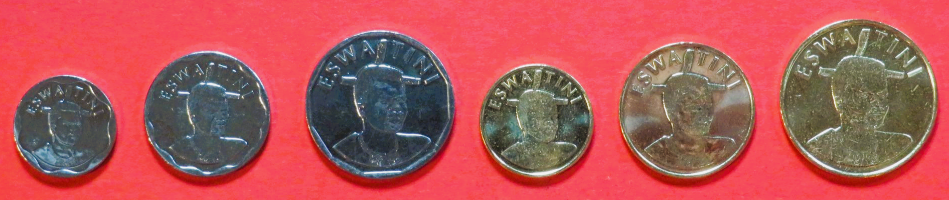 Eswatini, 10/20/50 Cents + 1/2/5 Emalangeni, 2021, uncirculated (UNC)