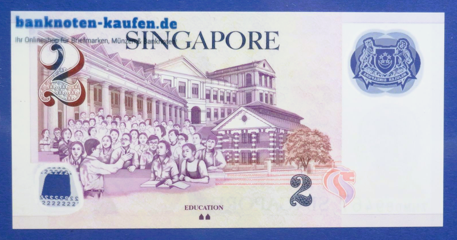 Singapore, 2 Dollars, 2005ND, uncirculated (UNC), Polymer, P-46o