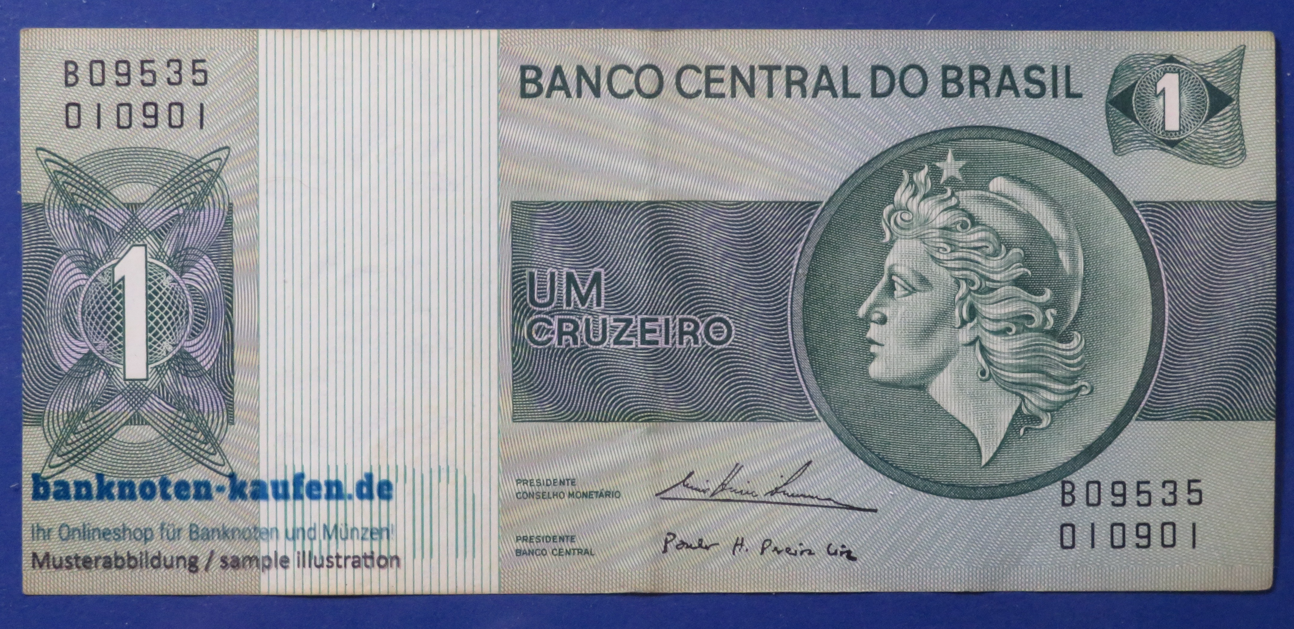 Brazil, 1 Cruzeiro, 1972-80ND, circulated  (USED / XF), P-191A