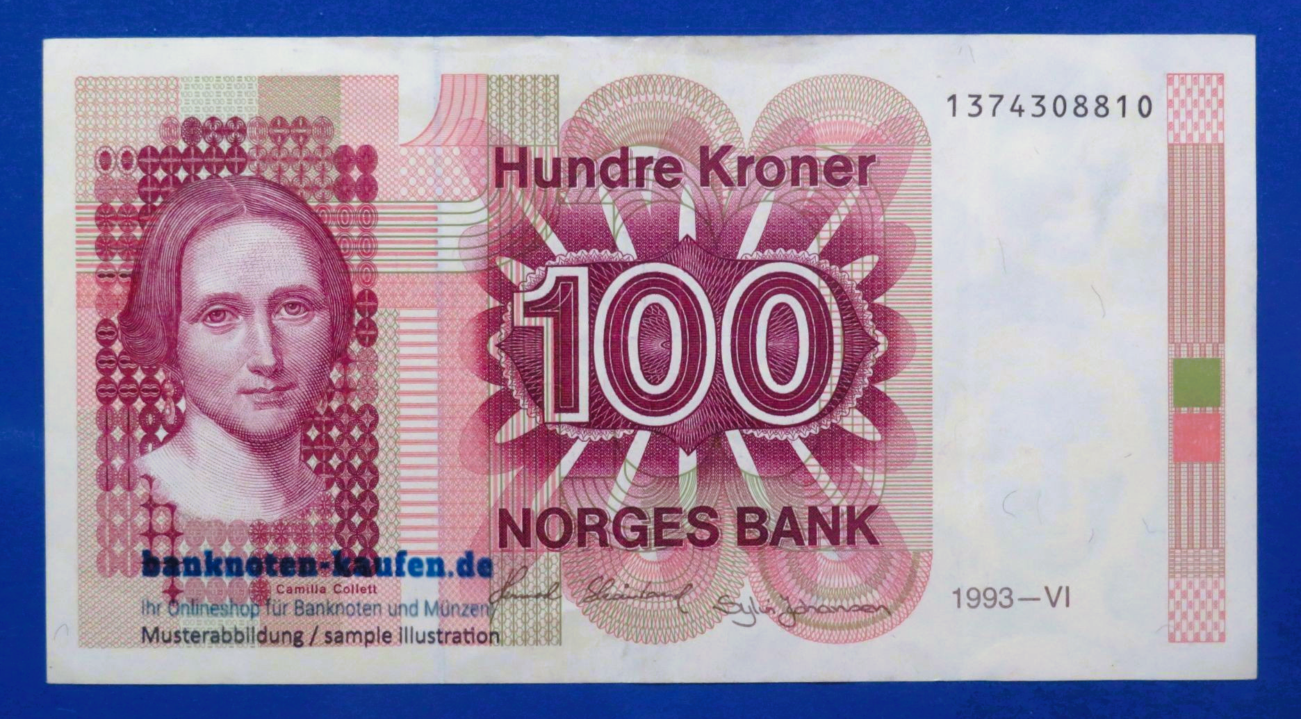 Norway, 100 Kroner, 1993, circulated (USED / VF+), P-43d