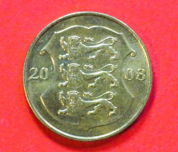 Estland:  1 Kroon, 2008, gebraucht (used / vz), Gedenkausgabe, # 45