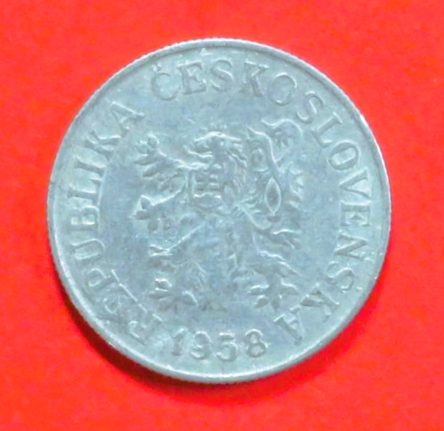 Tschechoslowakei: 10 Heller, 1958, gebraucht (USED / ss)