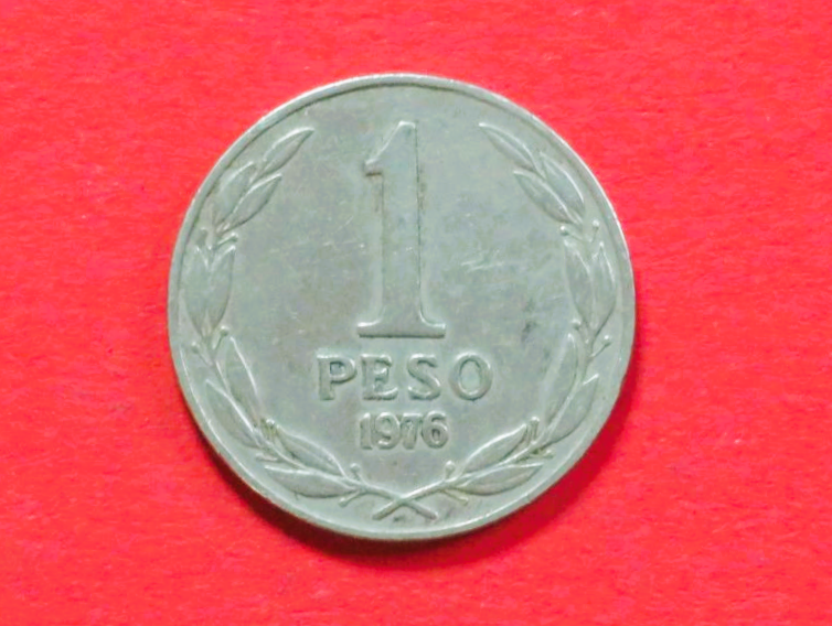 Chile: 1 Peso, 1976-1977, gebraucht (used / ss), # 57