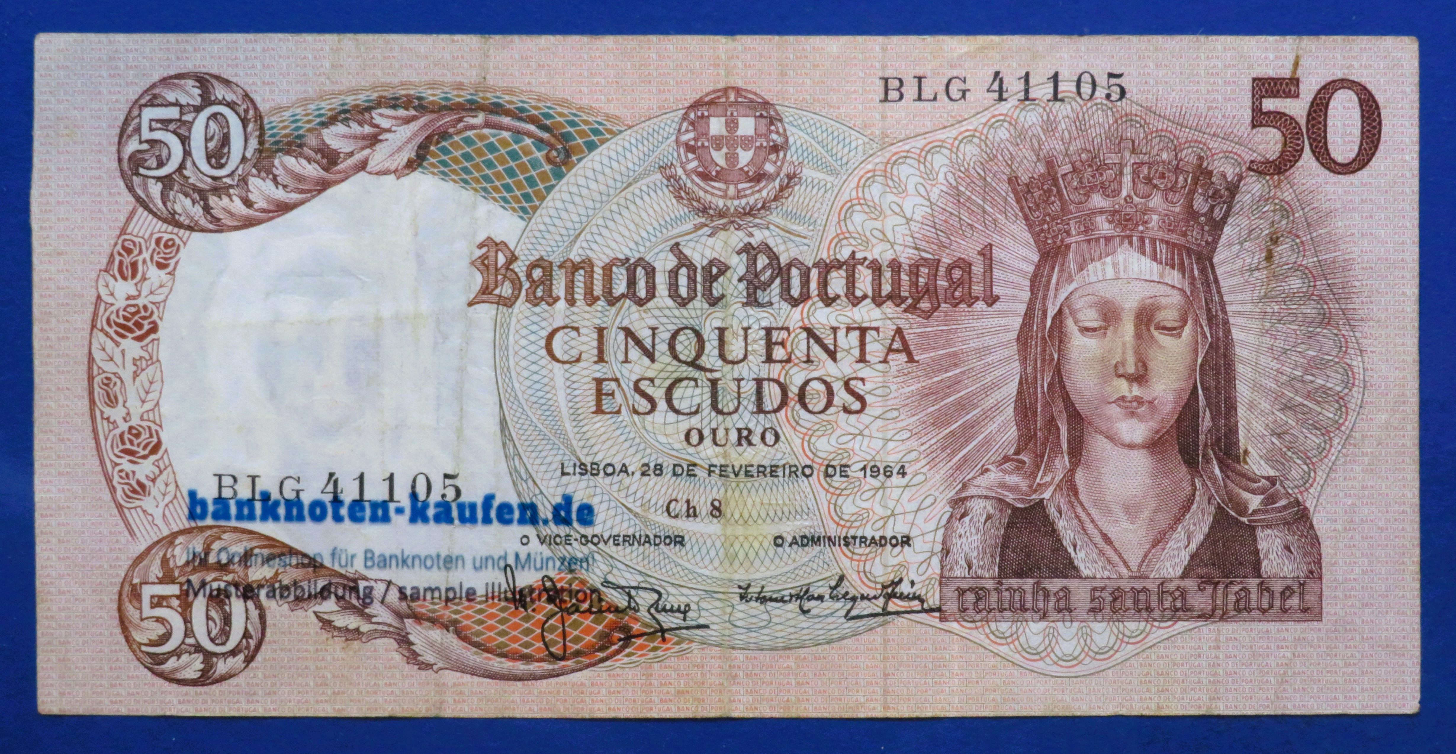 Portugal, 50 Escudos, 1964, gebraucht (USED / VF), P-168