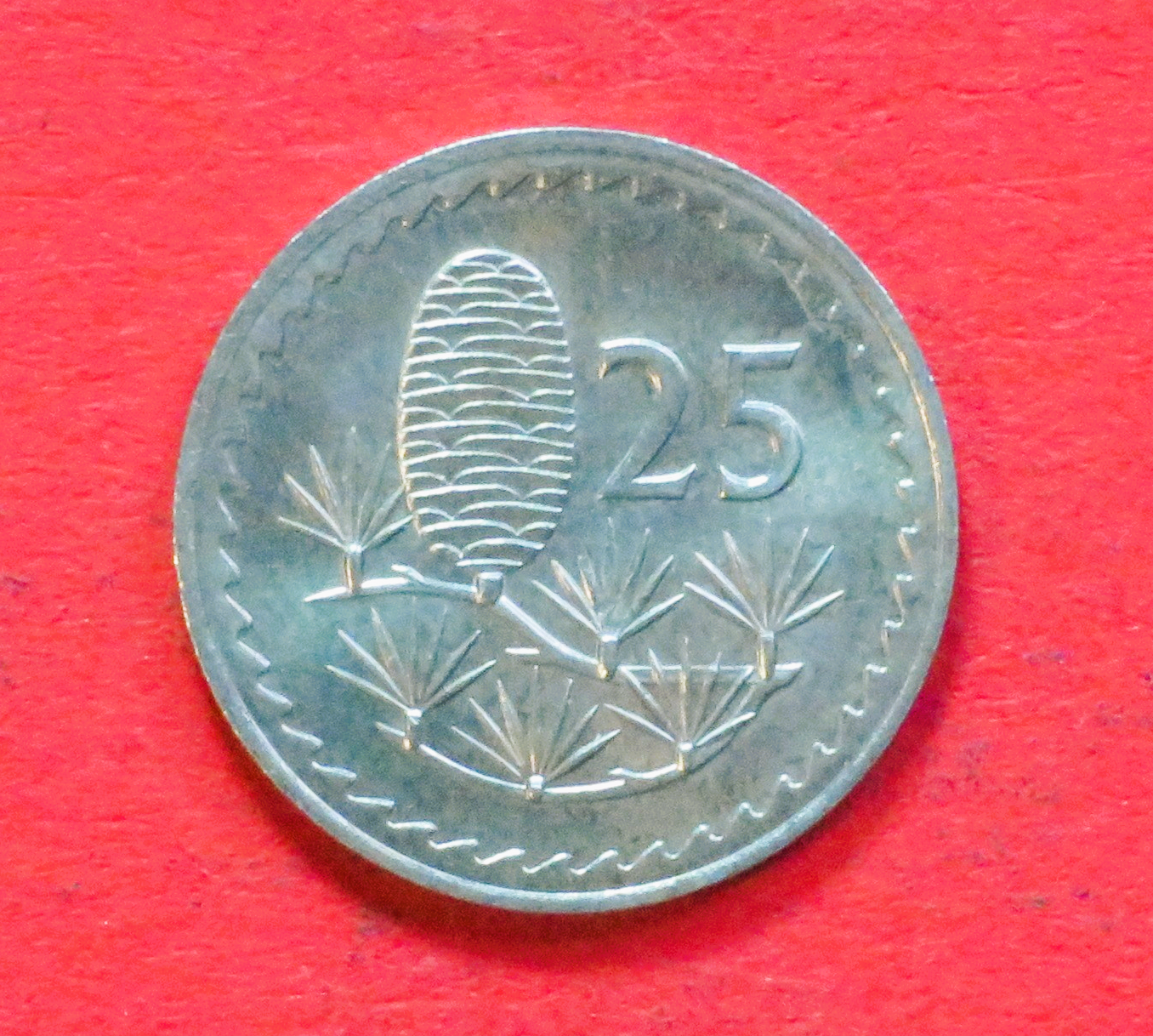 Zypern:  25 Mils, 1963-1982, gebraucht (used / ss-vz), # 40