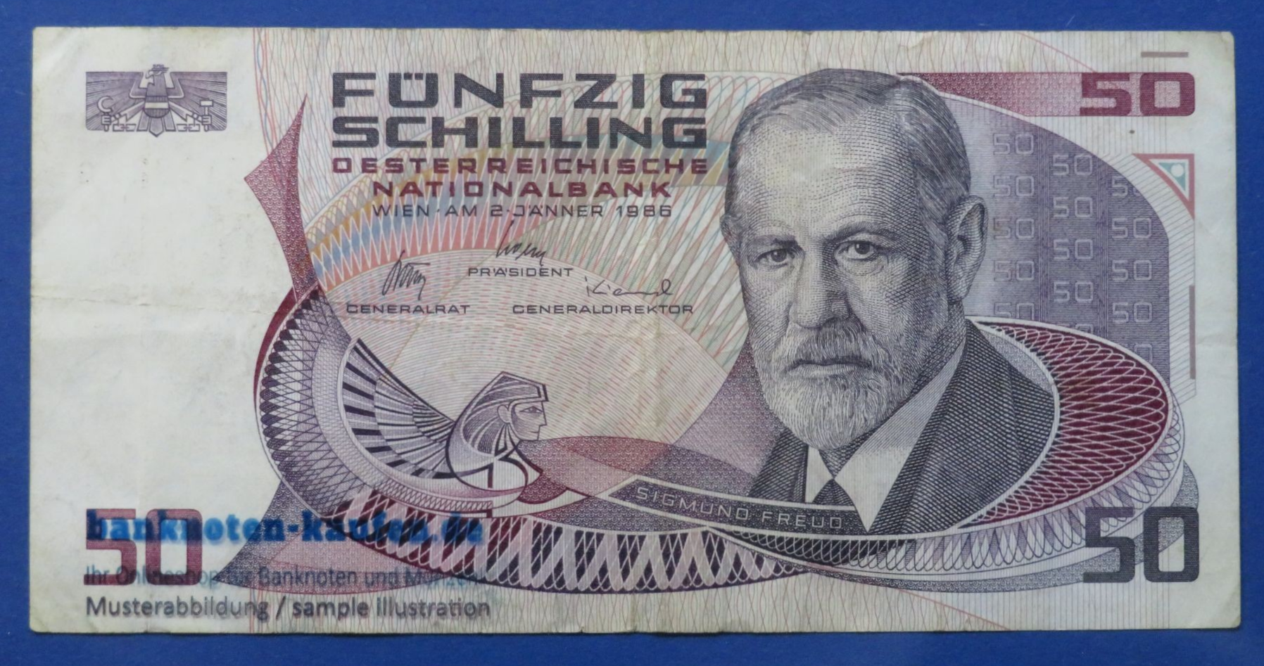 Austria, 50 Schilling, 1986, circulated (USED / F-VF), P-149