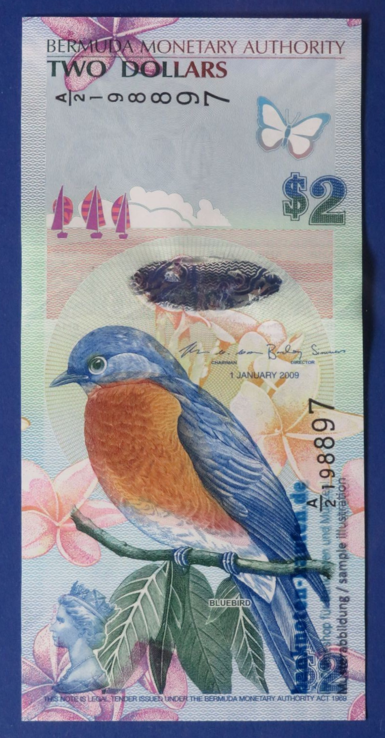 Bermuda, 2 Dollars, 2009, uncirculated (UNC), P-57, Hybrid