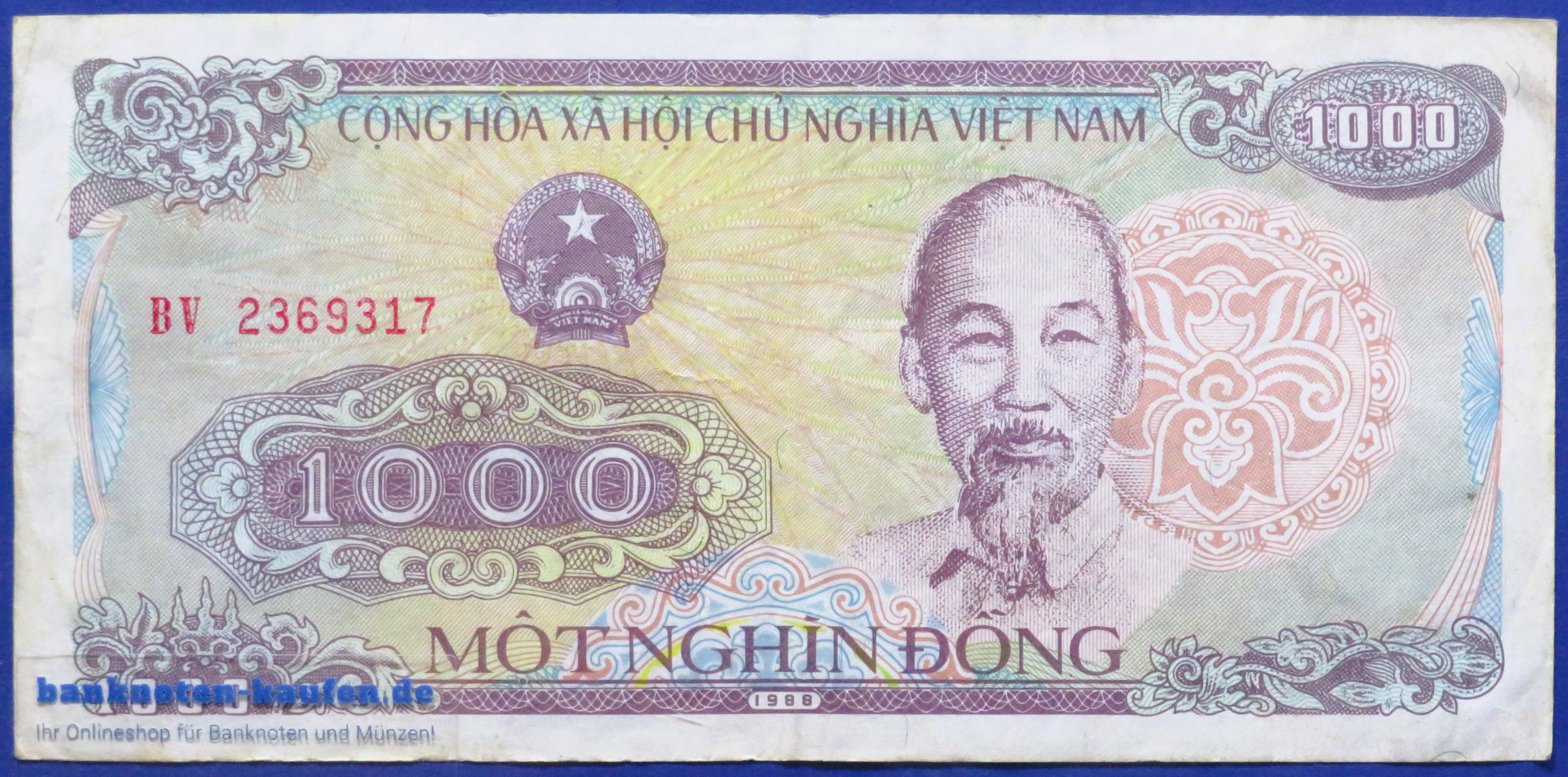 Vietnam, 1.000 Dong, 1988, gebraucht (USED / VF), P-106