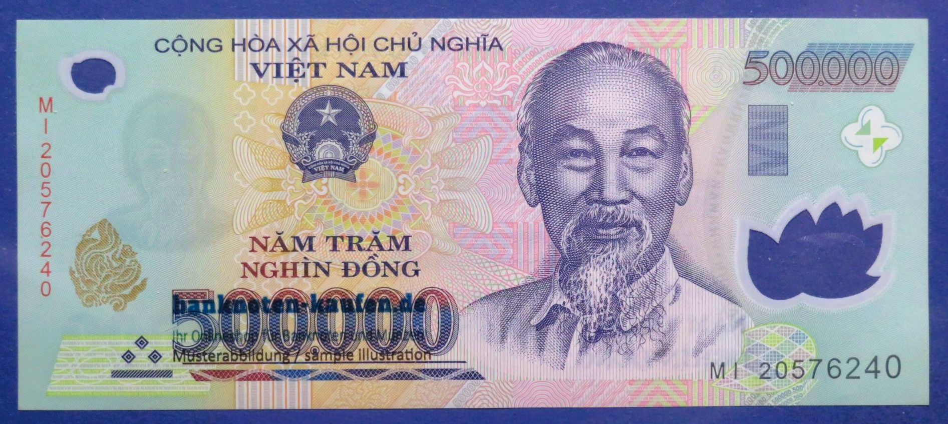 Viet Nam, 500.000 Dong, 2020, circulated (USED / AU), Polymer, P-124