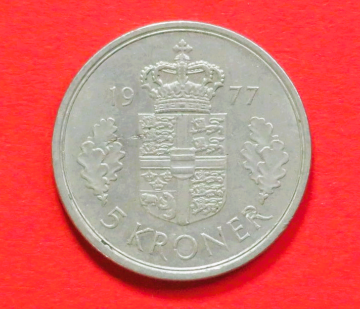 Dänemark:  5 Kroner, 1973-1988, gebraucht (used / ss-vz), # 81