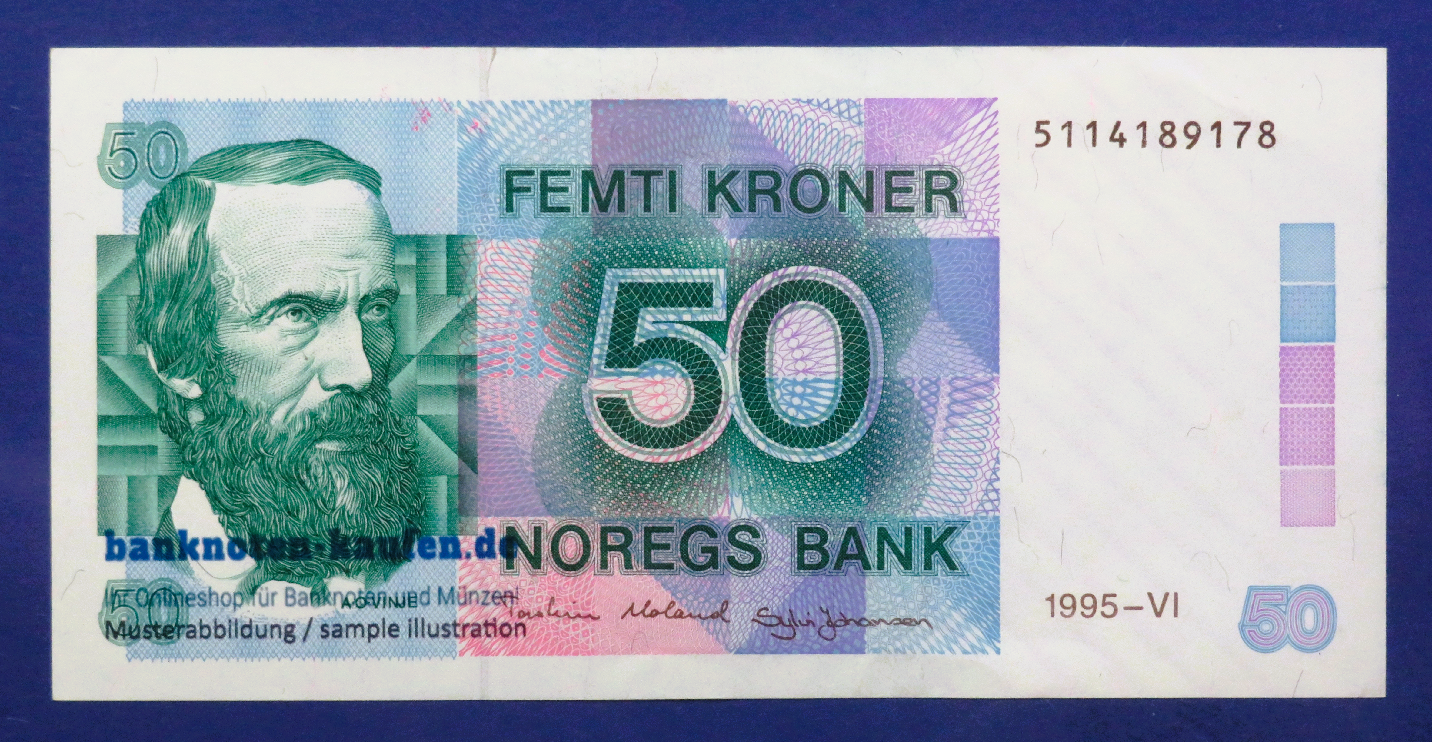 Norway, 50 Kroner, 1995, circulated (USED / VF-), P-42f
