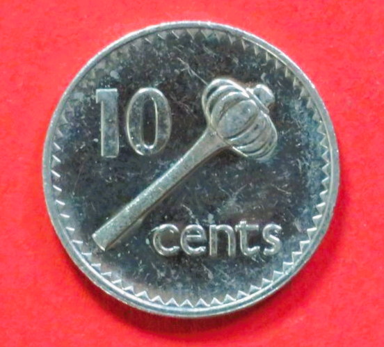 Fidschi: 10 Cents, 1986-1987, gebraucht (used / ss-vz), # 52