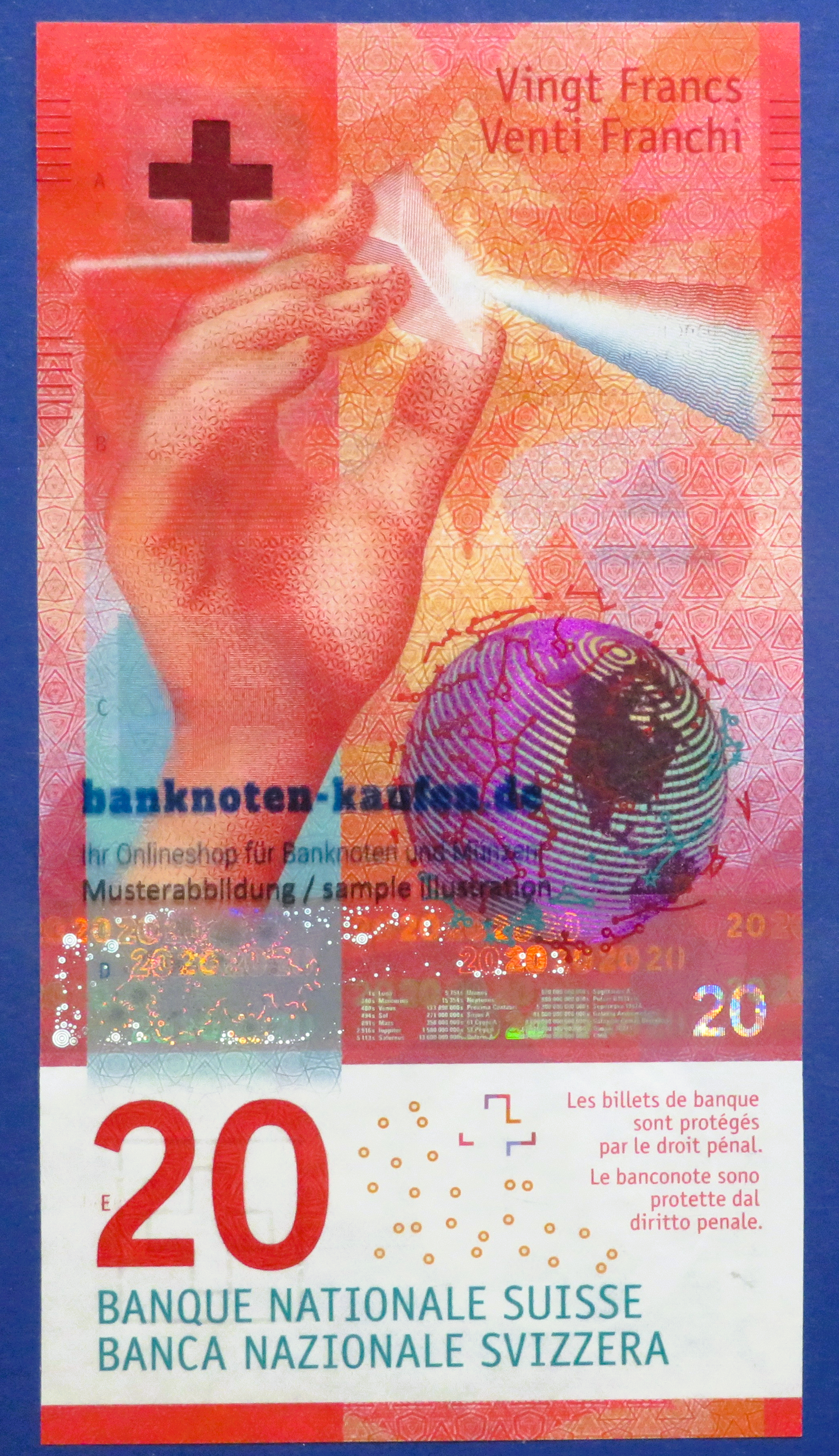 Switzerland, 20 Franken, 2015, uncirculated (UNC), P-76