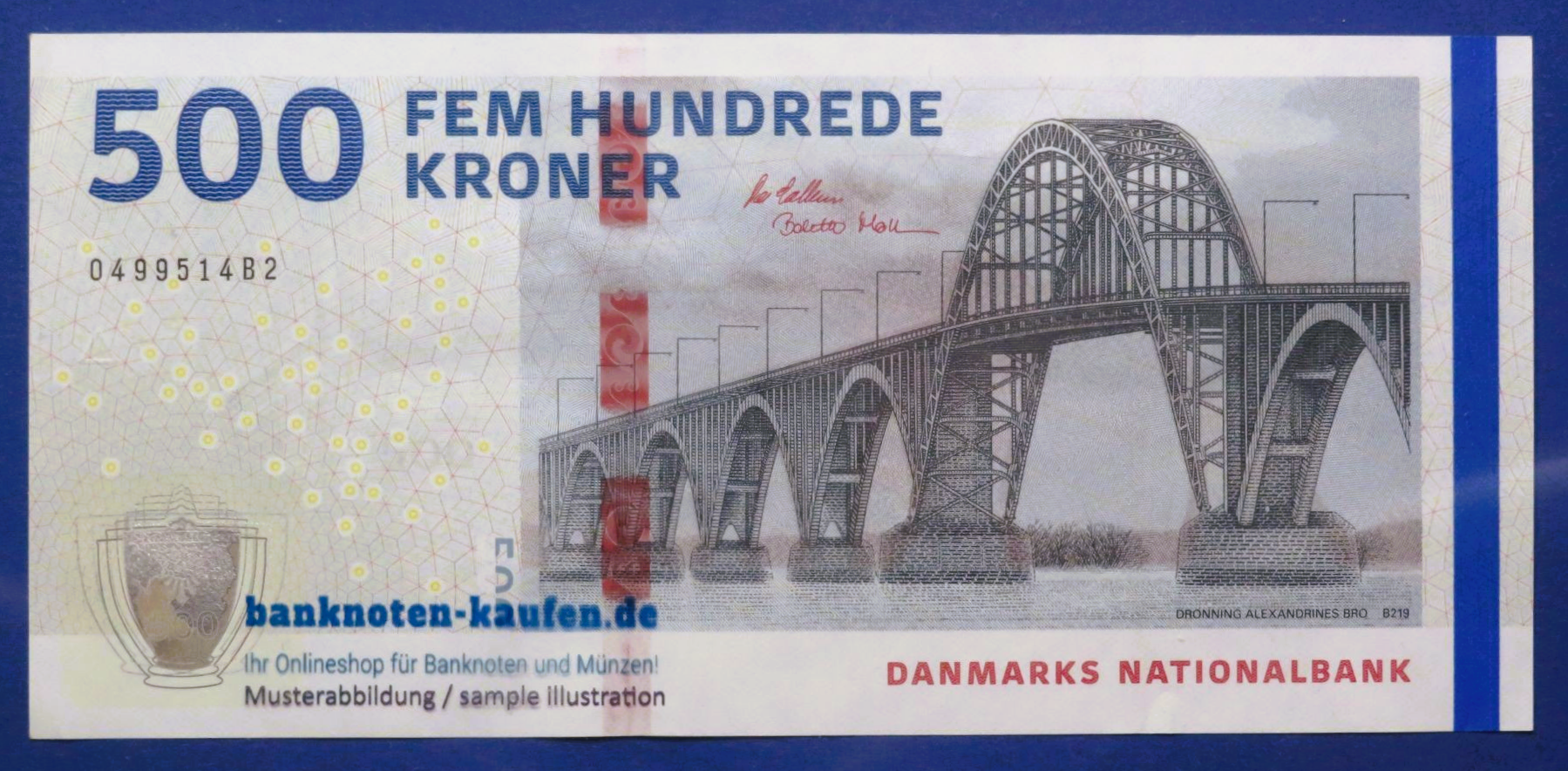Denmark, 500 Kroner, 2009 A (2019), circulated (USED / XF)