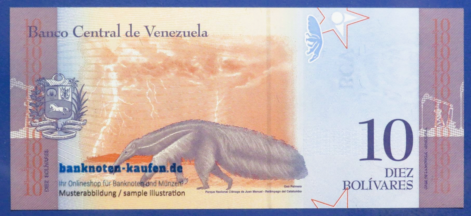 Venezuela, 10 Bolivares Soberano, 2018, kassenfrisch (UNC), P-103