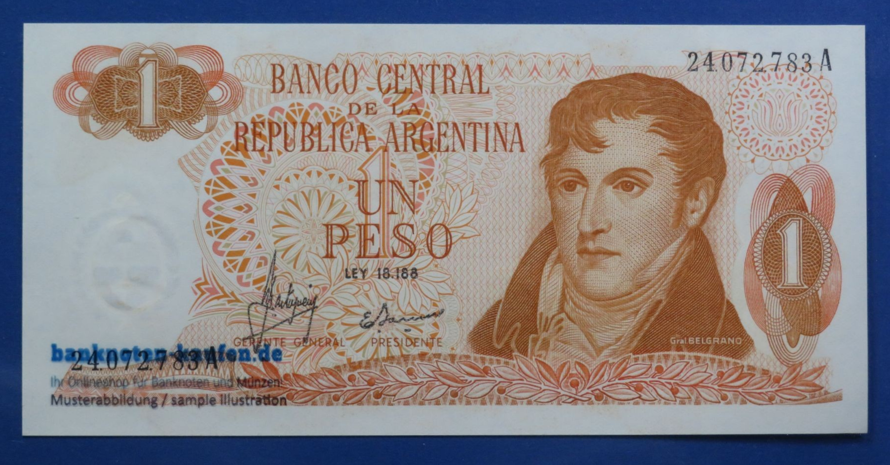Argentina, 1 Peso, 1970-73ND, about uncirculated (AU), P-287