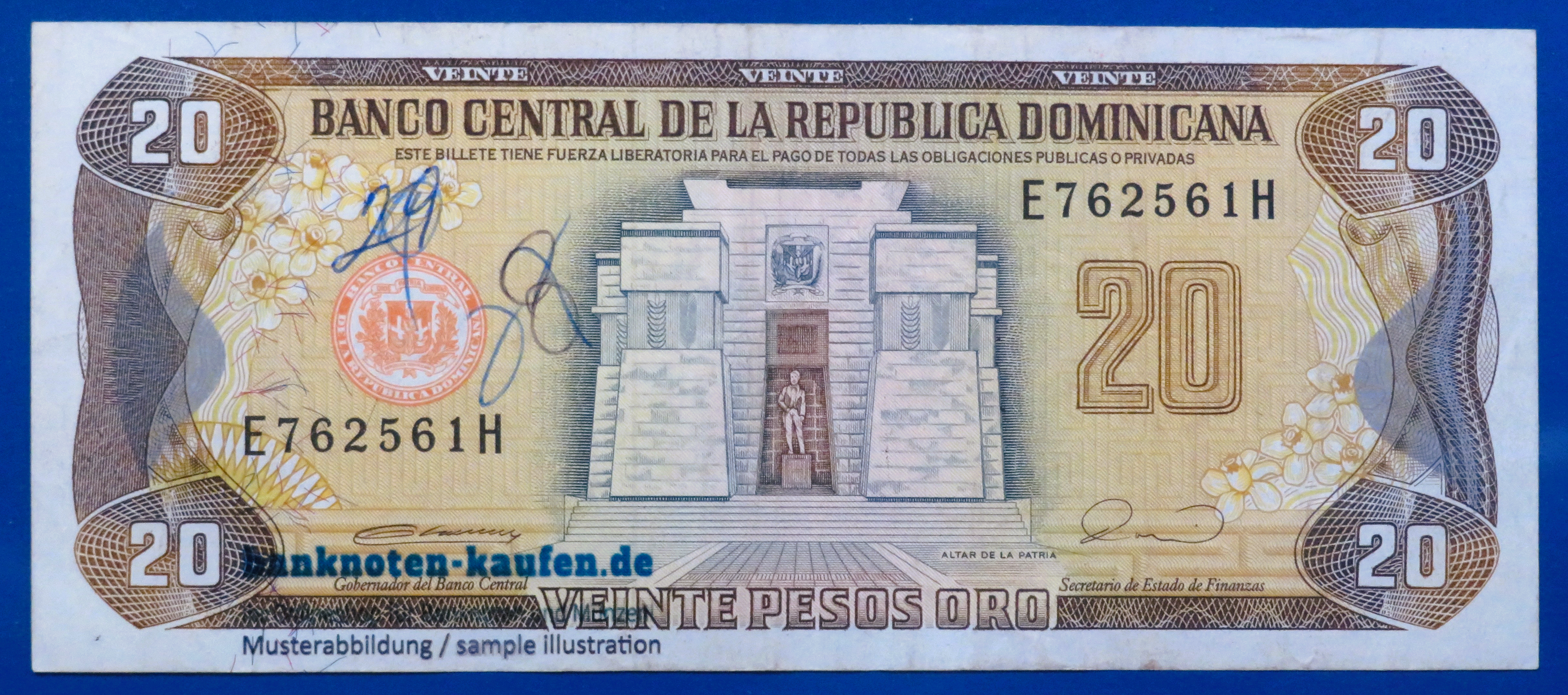 Dominican Republic, 20 Pesos oro, 1990, circulated (USED / VF), P-133