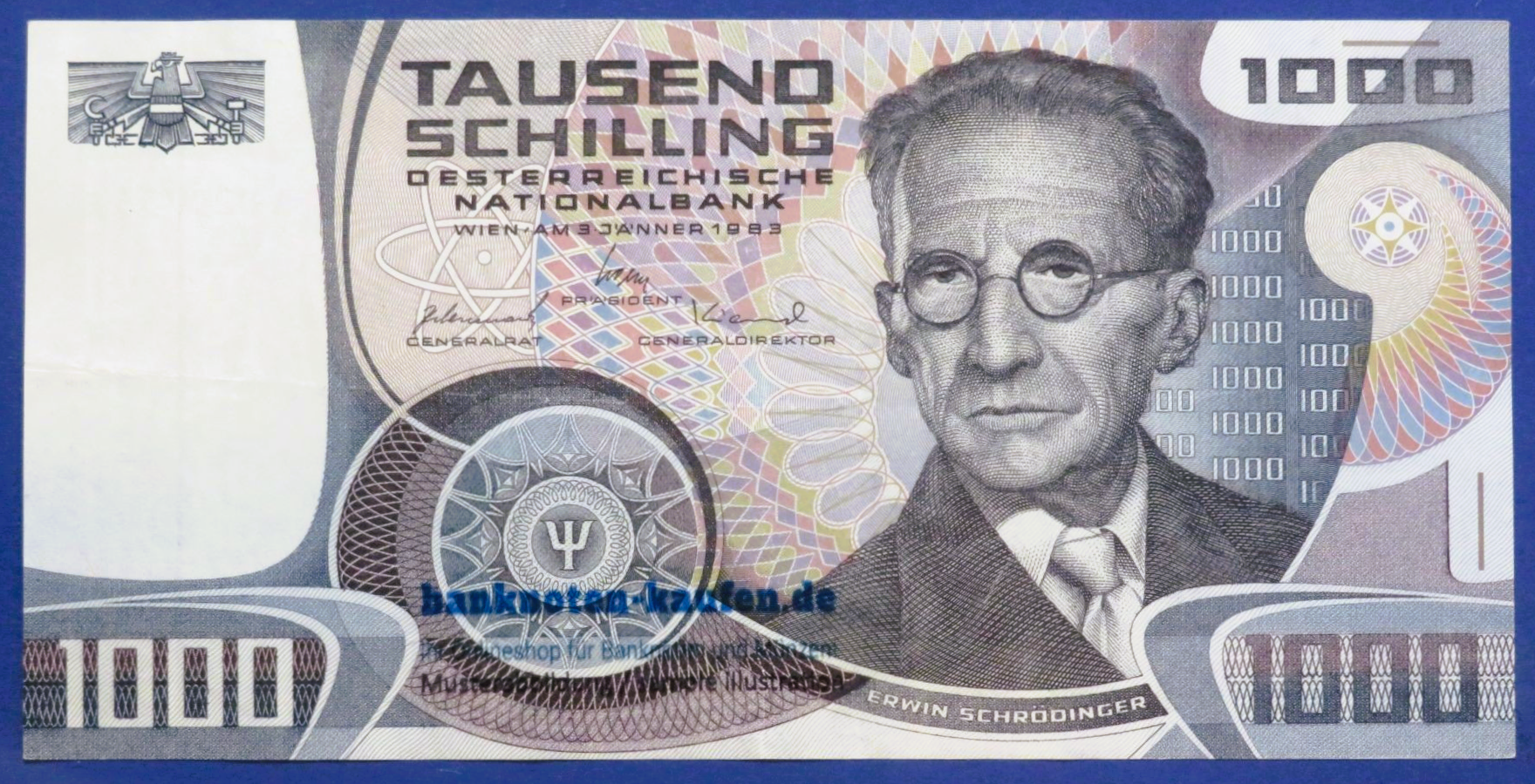 Austria - 1,000 Schilling, 1983, circulated (USED / VF+), P-152a
