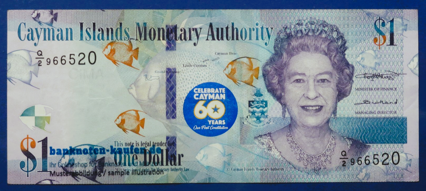 Cayman Islands, 1 Dollar, 2018, circulated (USED / VF), Commemorative issue