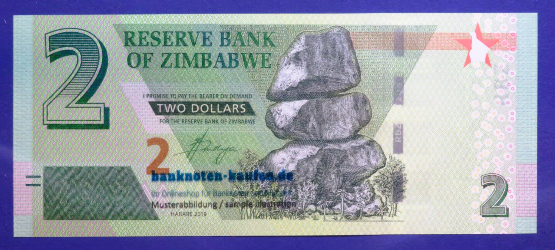 Zimbabwe, 2 Dollars, 2019, uncirculated (UNC), P-101