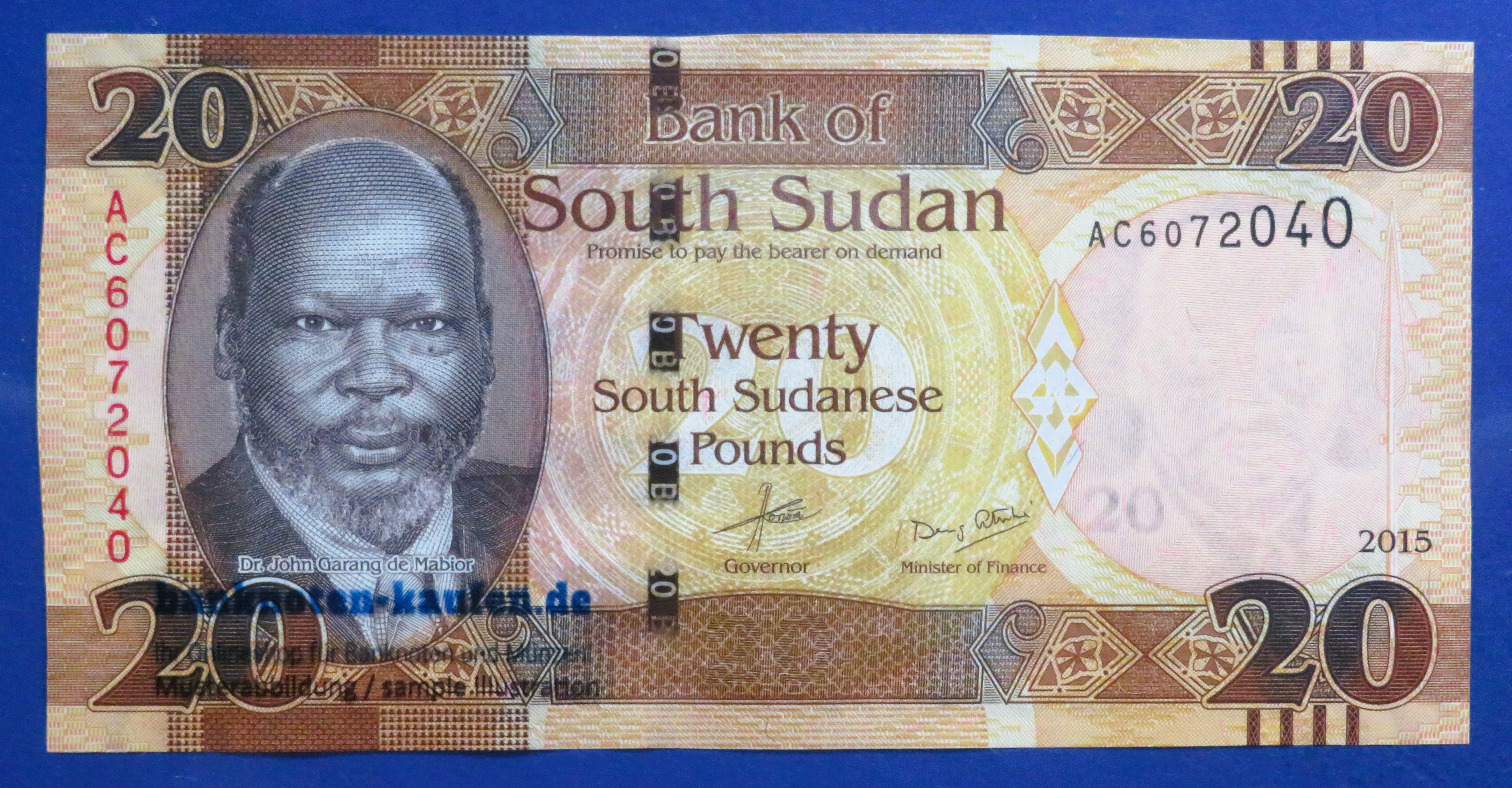 South Sudan, 20 Pounds, 2015, uncirculated (UNC), P-13a
