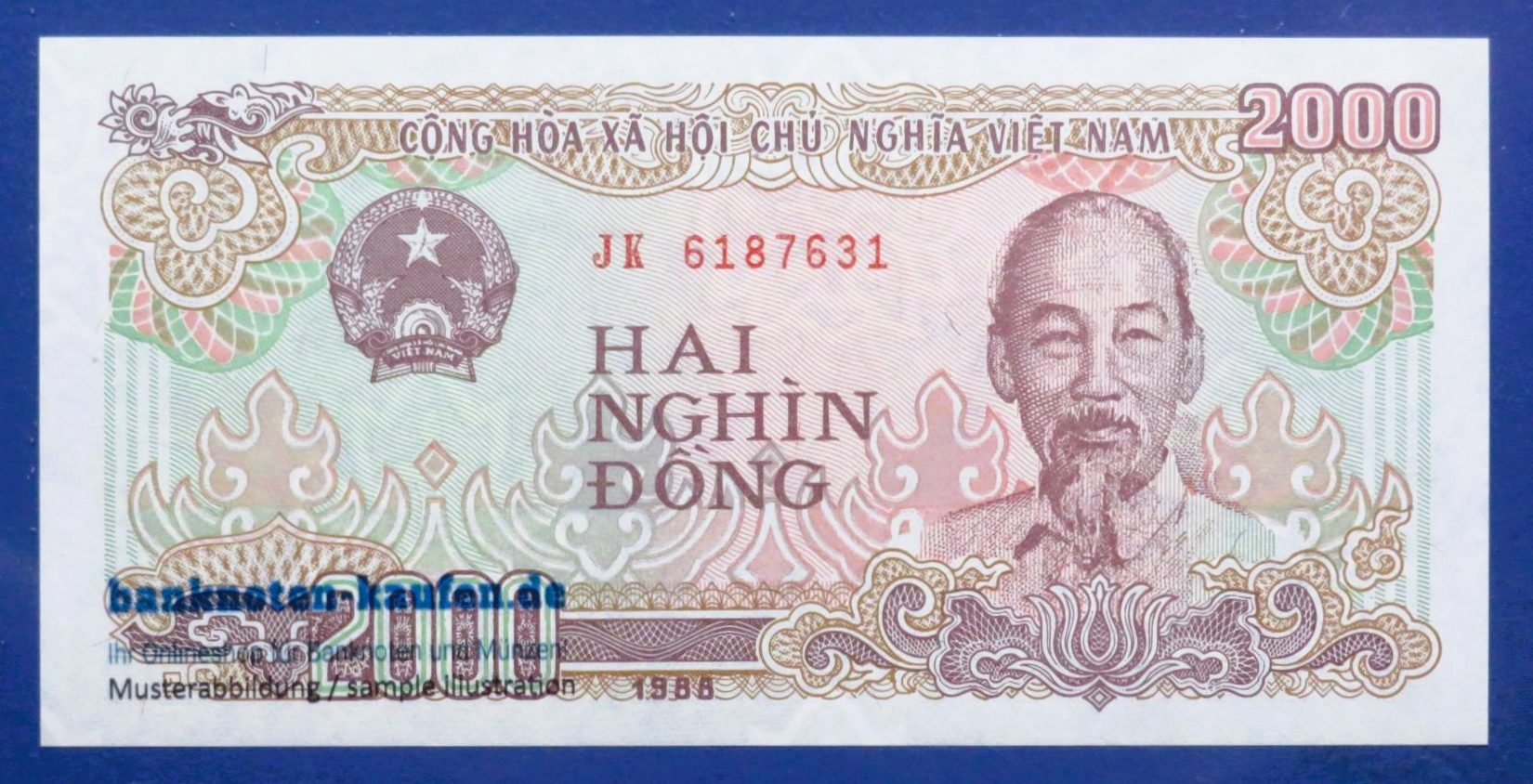 Viet Nam - 2,000 Dong, 1988, uncirculated (UNC), P-107