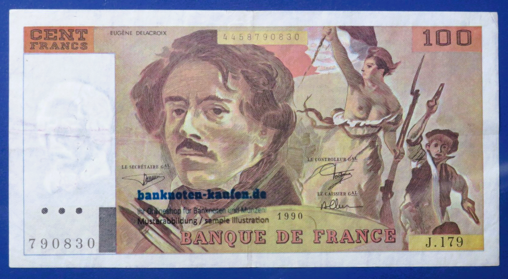 France, 100 Francs, 1990, circulated (USED / F), P-154e