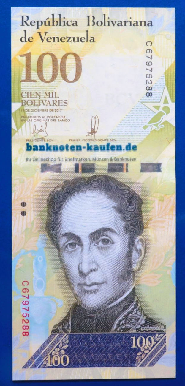 Venezuela - 100,000 Bolivares fuerte, 2017, uncirculated (UNC), P-100b1