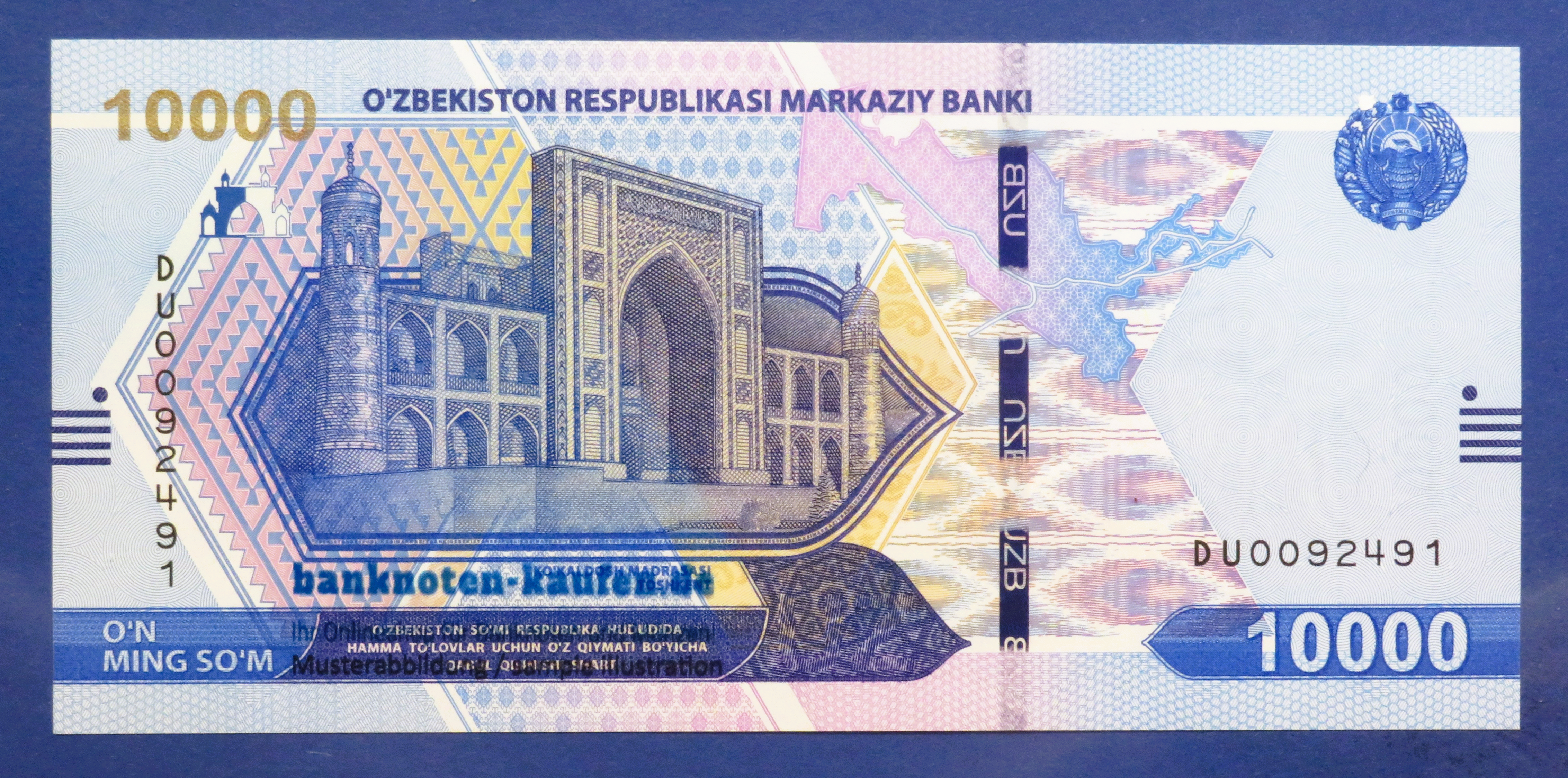 Uzbekistan - 10,000 Som, 2021, uncirculated (UNC), P-89